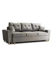 Szara rozkładana sofa z pojemnikiem - Kanoni w sklepie aosom.live