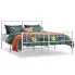 Białe metalowe łóżko rustykalne Veligo
