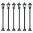 Zestaw 6 zielonych lamp stojących ogrodowych - A467-Nefa