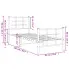 Wymiary metalowego łóżka Estris 80 cm
