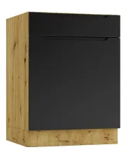Szafka dolna z szufladą 60 cm dąb artisan + czarny - Orfa 9X w sklepie aosom.live