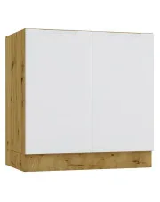 Szafka pod zlew 80 cm dąb artisan + szary - Orfa 12X w sklepie aosom.live