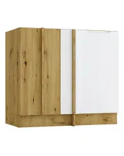 Szafka narożna dolna dąb artisan + szary - Orfa 14X w sklepie aosom.live