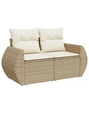 Beżowa dwuosobowa sofa ogrodowa - Torina 4X w sklepie aosom.live