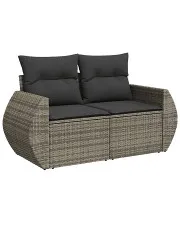 Szara dwuosobowa sofa ogrodowa - Torina 3X w sklepie aosom.live