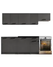 Zestaw 7 szafek kuchennych 240 cm grafit mat - Lanter 5X w sklepie aosom.live