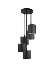 Duży żyrandol czarne abażury - K489-Piro w sklepie aosom.live