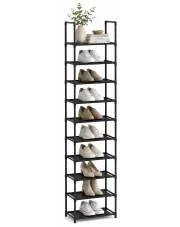 Czarny wąski regał na buty w stylu minimalistycznym - Dibby 4X w sklepie aosom.live
