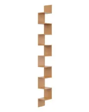 Minimalistyczna narożna półka ścienna w kolorze olchy - Flora 6X w sklepie aosom.live