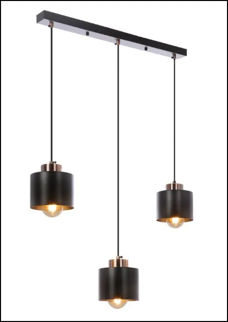 Czarna lampa wisząca - K514-Nosti