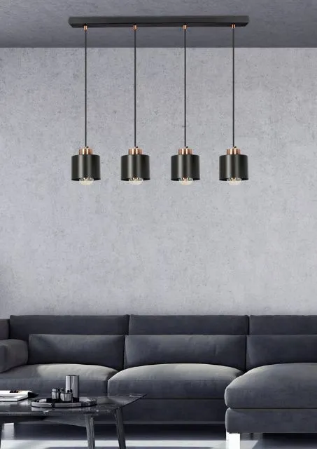 Czarna lampa wisząca - K515-Nosti