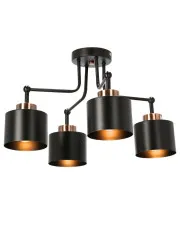 Czarna loftowa lampa sufitowa - K516-Nosti w sklepie aosom.live