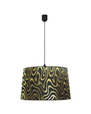 Czarna lampa wisząca z materiałowym kloszem - K529-Jenny w sklepie aosom.live