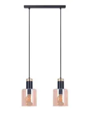 Bursztynowa lampa wisząca z 2 kloszami - A469-Solla w sklepie aosom.live
