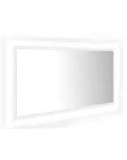 Prostokątne wiszące lustro białe LED - Vineri 5X w sklepie aosom.live