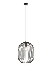 Czarna pojedyncza wisząca lampa industrialna - D126-Bambino w sklepie aosom.live