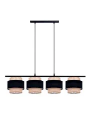 Lampa wisząca ze sznurka jutowego z 4 abażurami - A527-Eledis w sklepie aosom.live