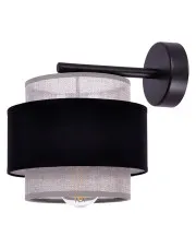 Szaro-czarny kinkiet z podwójnym abażurem boho - A534-Sirena w sklepie aosom.live