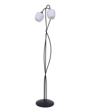 Czarno-biała lampa podłogowa z 2 kloszami - A569-Bira w sklepie aosom.live