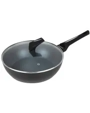 Patelnia z powłoką marmurkową i szklaną pokrywą 28cm - Flavum 17X w sklepie aosom.live