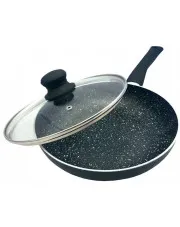 Patelnia ze szklaną przykrywką na każdy typ kuchenki 24cm - Flavum 21X w sklepie aosom.live