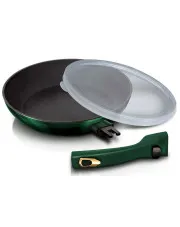 Zielona patelnia z odpinaną rączką i pokrywką 24cm - Garet 5X w sklepie aosom.live