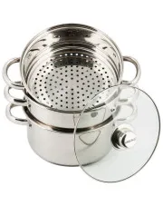 Stalowe garnki do gotowania na parze 22cm - Lenton 10X w sklepie aosom.live
