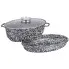 Ceramiczna brytfanna z pokrywą i brytfanną grillową - Daxer 14X