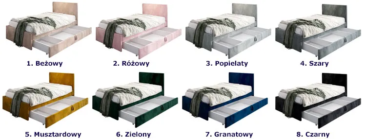 kolory łóżka Huzox 8X