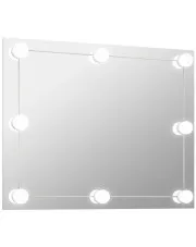 Nowoczesne prostokątne lustro z oświetleniem LED 80x60 cm - Dadi 8X w sklepie aosom.live