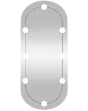 Lustro owalne z lampkami LED 60x30 cm - Drimix 9X w sklepie aosom.live