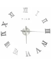 Minimalistyczny srebrny zegar 100 cm - Enakia 5X w sklepie aosom.live