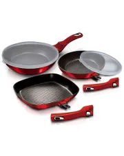3 sztuki patelni aluminiowych z odpinanymi rączkami - Hesperia 4X w sklepie aosom.live