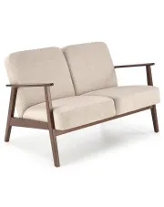 Drewniana beżowa tapicerowana sofa retro - Alexander 4X w sklepie aosom.live