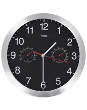 Czarny okrągły zegar ścienny 30 cm - Rupi 4X w sklepie aosom.live