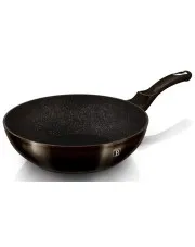 Aluminiowy czarny wok na indukcję 27cm - Hippi 10X w sklepie aosom.live