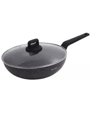 Aluminiowy wok z powłoką marmurkową 28cm - Hippi 14X w sklepie aosom.live