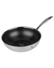 Srebrny wok z innowacyjną powłoką 3D 28cm - Migusto 3X w sklepie aosom.live