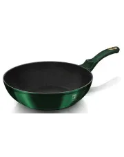 Tytanowy zielony wok z silikonowym uchwytem 28cm - Arwen 7X w sklepie aosom.live