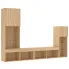 4-częściowy zestaw mebli w kolorze dębu sonoma - Bisco