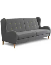 Szara rozkładana sofa w stylu retro z pojemnikiem - Berloni w sklepie aosom.live