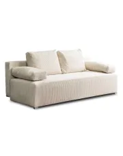 Beżowa sztruksowa sofa z funkcją spania - Ardala w sklepie aosom.live