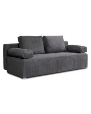 Ciemnoszara nowoczesna sofa sztruksowa - Ardala w sklepie aosom.live