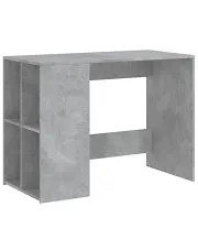Szare biurko z regałem w kolorze beton - Jova w sklepie aosom.live