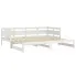 Szczegółowe zdjęcie nr 6 produktu Białe sosnowe łóżko rozsuwane 2x(90x200) cm - Givefi 4X