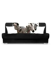 Czarno-biała wersalka z funkcją spania zebra - Piovia 12X w sklepie aosom.live