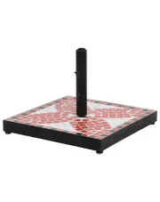 Ceramiczna podstawa do parasola terakota + biały - Hatori w sklepie aosom.live