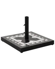 Czarno-biała ceramiczna podstawa do parasola - Hatori w sklepie aosom.live