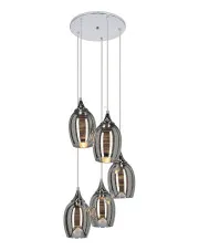 Srebrna szklana lampa wisząca - D147-Roli w sklepie aosom.live