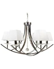 Srebrna lampa wisząca abażurowa - K544-Tariko w sklepie aosom.live